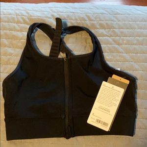 BNWT Athleta Front Zip Stealth Bra - Small